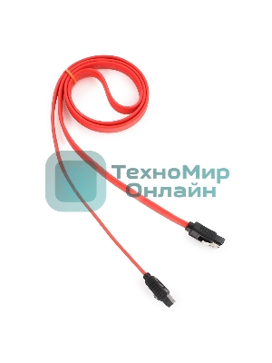 Кабель интерфейсный SATAIII Cablexpert CC-SATAM-DATA-0.8M, 80 см, 7pin/7pin, защелка, пакет