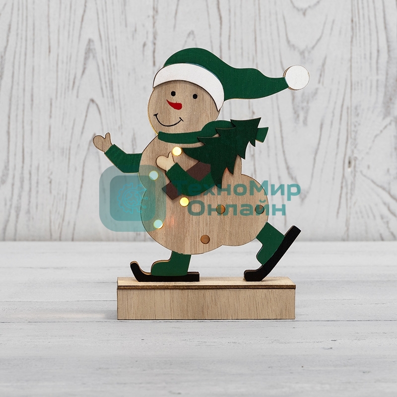 Деревянная фигурка Neon-night с подсветкой 