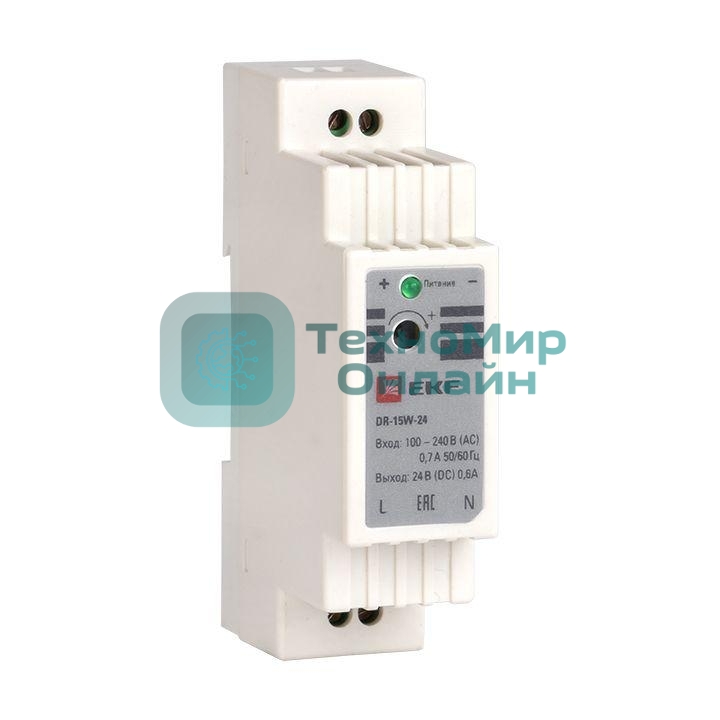 Блок питания 24В DR-15W-24 PROxima EKF dr-15w-24