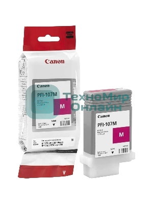 Картридж струйный Canon PFI-107M (6707B001) пурпурный (130 мл) для Canon iP F680/685/780/785