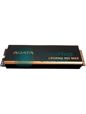 Накопитель SSD ADATA LEGEND 960 MAX, 1Tb, PCIe 4.0 x4, M.2 2280, NVMe, R/W 7400/6000, с радиатором
