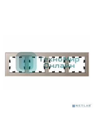 Рамка 4-м AtlasDesign Nature стекло шампань SchE ATN320504