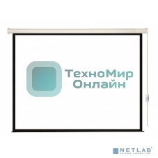 Экран с электроприводом Lumien Eco Control 180x180 см (раб. область 174х174 см) Matte White черная кайма по периметру 1:1