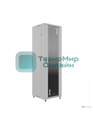 Шкаф серверный NTSS Премиум (NTSS-R22U6060GS) напольный 22U 600x600 мм пер. дв. стекл. металл 900 кг серый IP20 сталь