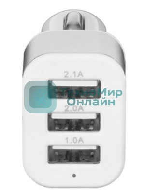 Адаптер питания Cablexpert MP3A-UC-CAR17, 12V->5V 3-USB, 2.1/2/1A
