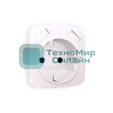 Лицевая панель OMEGA (Жемчуг) для электрической розетки с/з со шторками 2USB A+A QUANT OP2090