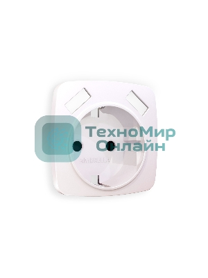 Лицевая панель OMEGA (Жемчуг) для электрической розетки с/з со шторками 2USB A+A QUANT OP2090