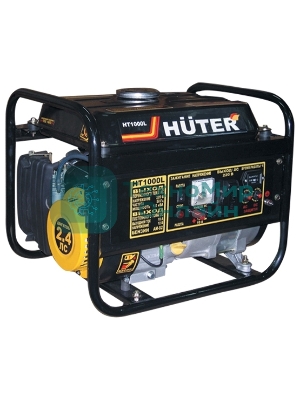 Электрогенератор бензиновый Huter HT1000L, 1.1 кВт, 65 дБ, 24.2 кг