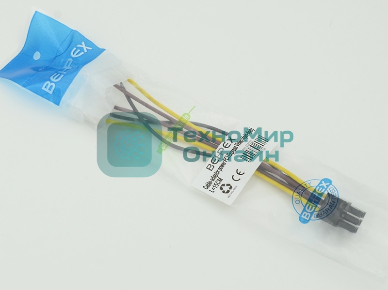 Кабель питания Molex/PCI-E 6pin 0.15м