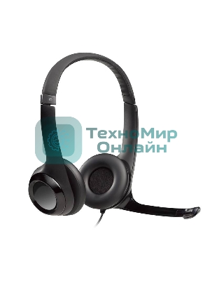 Гарнитура Logitech H390 чёрный, проводная, USB