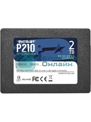 Накопитель SSD Patriot P210, 2Tb, SATA III, 2.5