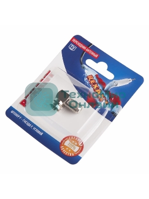 Переходник антенный Rexant (штекер F - гнездо F), угловой, (1шт.)