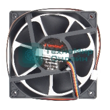 Вентилятор для корпуса Gembird черный, 120 мм, 2500 об/мин, 30 дБ, 4 pin