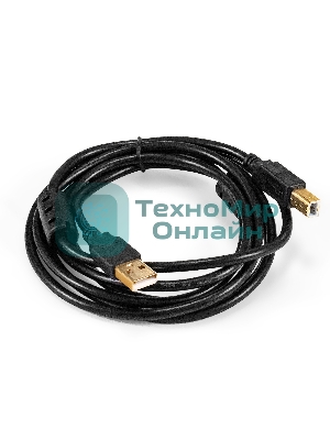 Кабель USB 2.0 ExeGate EX-CCF-USB2-AMBM-2.0 (Am/Bm, 2,0м, 2 фильтра)