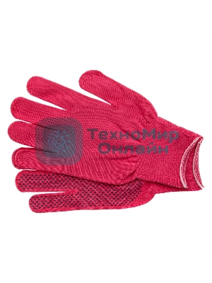 Перчатки из синтетической нити, ПВХ точка, 13 класс, 