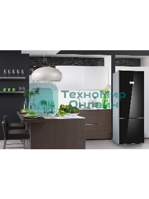 Холодильник Bosch KGN49LB30U черный двухкамерный 330/105л морозилка снизу, No Frost