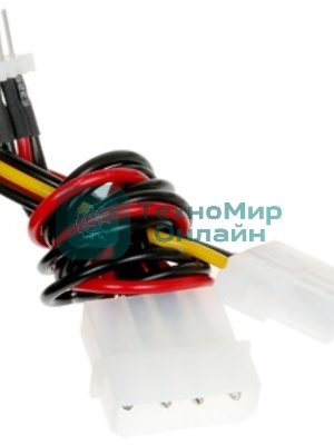 Кабель питания Cablexpert CC-PSU-5, для вентилятора 12V, molex -> molex + 2pin, 15 см