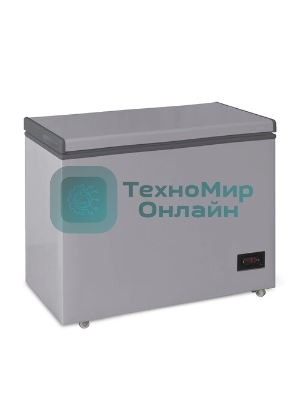 Морозильный ларь Бирюса M210KDN металлик с глухой крышкой, 160л
