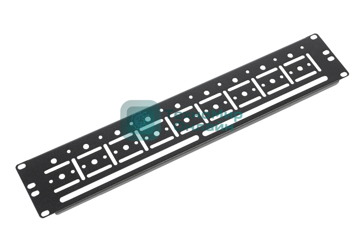 Кабельный органайзер (ГКО-У-2-9005) Горизонтальный ЦМО ГКО-У-2-9005 односторонний окна 2U шир.:19