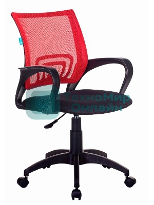 Кресло Бюрократ CH-695NLT красный/черный, сетка/ткань, 120 кг, механизм качания