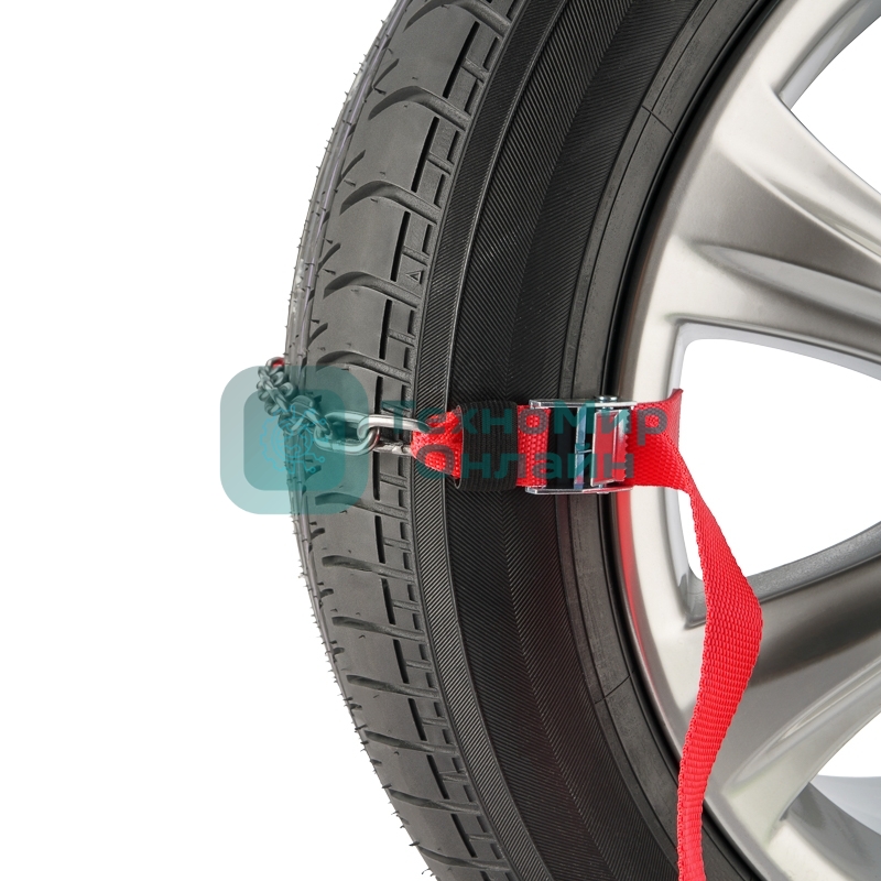 Цепи (браслеты) противоскольжения Rexant для легковых автомобилей, однорядные, к-т 6 шт.