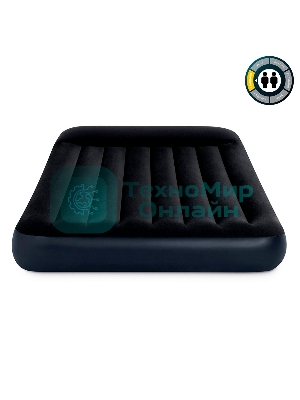 Надувной матрас 64142, Intex, 137х191х25см с подголовником, до 272кг, уп.3