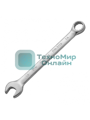 Ключ комбинированный Matrix, 14 мм, CrV, матовый хром