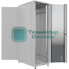 Шкаф серверный NTSS Премиум (NTSS-R42U80100GS) напольный 42U 800x1000 мм пер. дв. стекл. металл 900 кг серый IP20 сталь