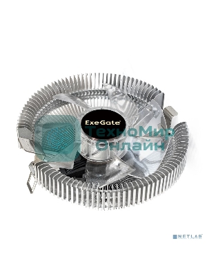 Кулер для процессора ExeGate Wizard EE91-RED серебристый, 90 мм, алюминий, 2200 об/мин, 22 дБ, 3 pin, 75 Вт, 50 мм