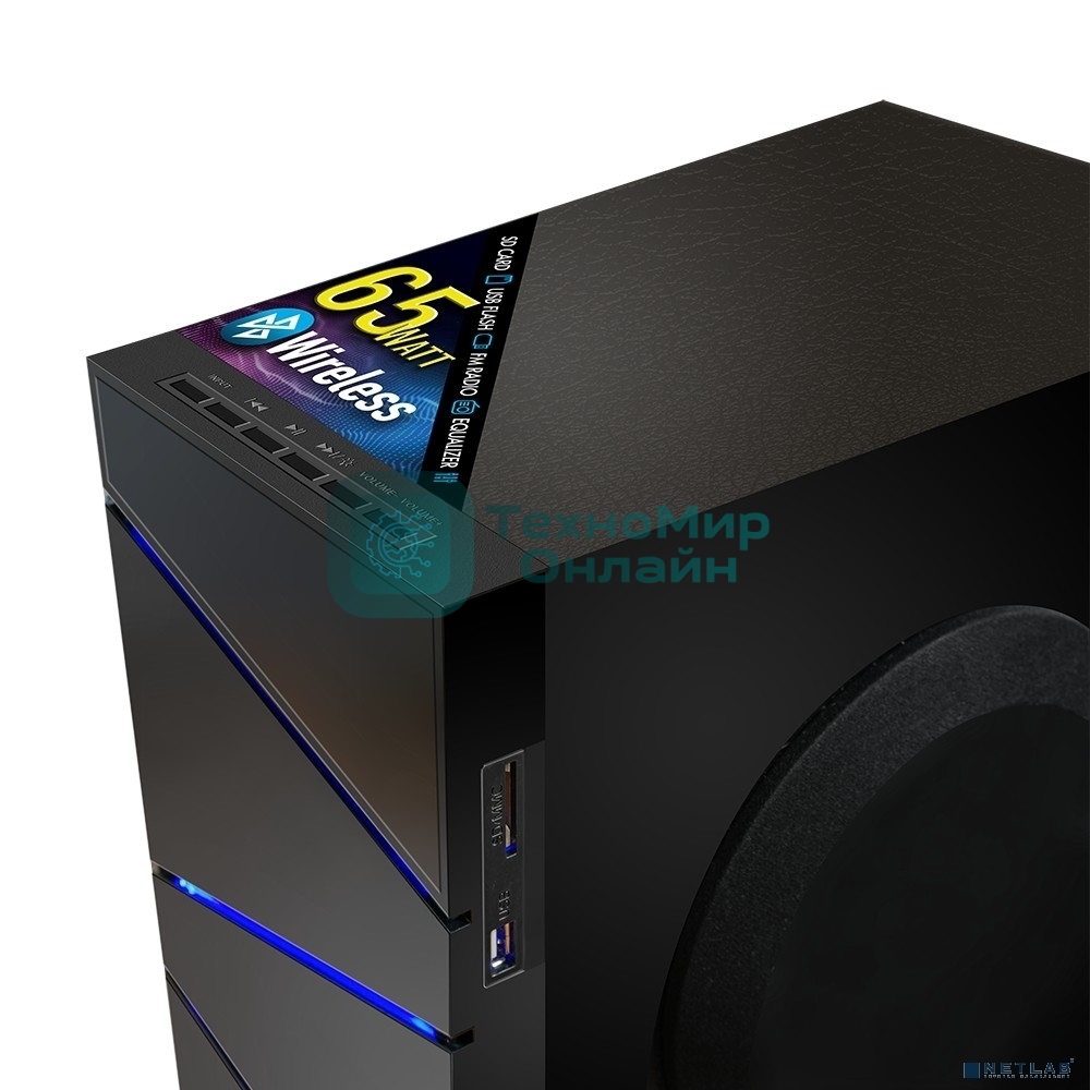 Акустическая система 2.1, 60W/BT/USB/SD/FM/ДУ GM-420