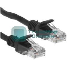 Патч-корд медный UTP Cablexpert PP10-0.25M/BK cat.5e, 0.25м, литой, многожильный, черный