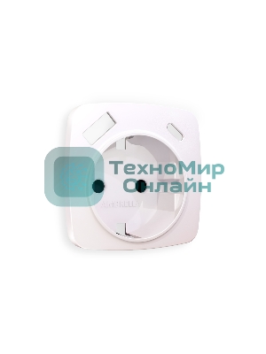 Лицевая панель OMEGA (Жемчуг) для электрической розетки с/з со шторками 2USB A+C QUANT OP2100