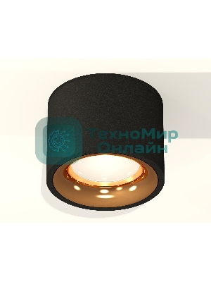 Светильник Ambrella Light XS7511024 SBK/PYG черный песок/золото желтое полированное MR16 GU5.3 (C7511, N7014)