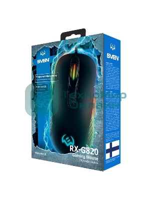 Мышь проводная SVEN RX-G820 черный, 4800 dpi, USB, кнопки - 6