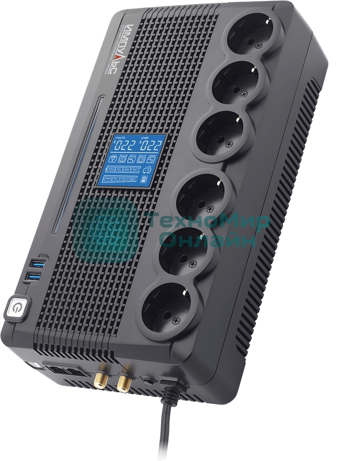 Источник бесперебойного питания Импульс Пионер 800 LCD, USB, CHRG USB, RJ45/11