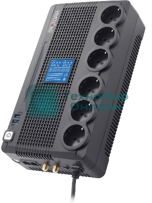 Источник бесперебойного питания Импульс Пионер 800 LCD, USB, CHRG USB, RJ45/11