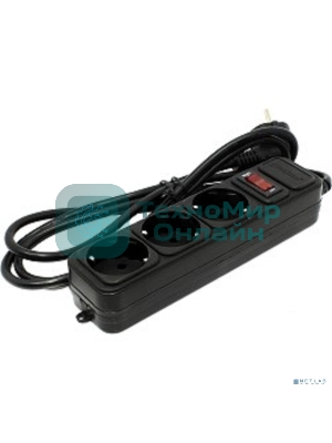 Сетевой фильтр ExeGate EX221176RUS SP-3-1.8B (3 розетки, 1.8м, евровилка, черный)