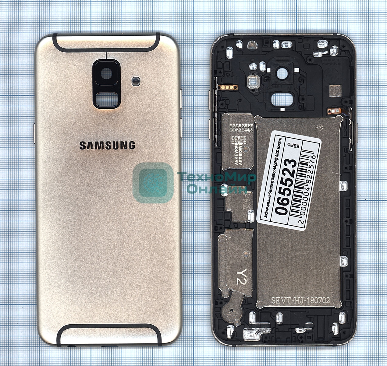 Задняя крышка для Samsung Galaxy A6 (2018) SM-A600F золотой