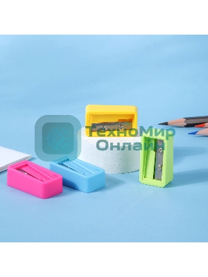 Точилка для карандашей ручная Deli EH556, 1 отверстие, пластик, ассорти