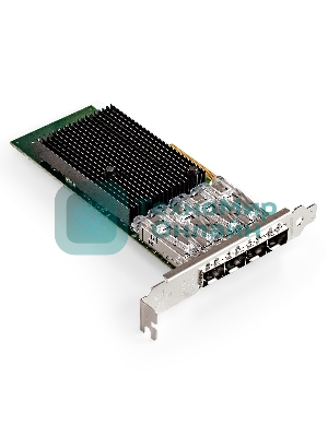 Сетевой адаптер ExeGate EXE-X710-4SFP+ (PCI-E x8 v.3, порты 4x SFP+, Quad 10Gb/s, Server NIC Chipset Intel FTXL710)