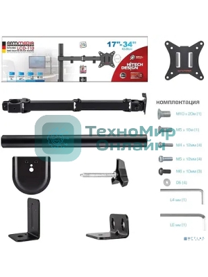 Кронштейн Arm media LCD-T10 черный 6 шт/уп. Кр. стал. настол. для мон. 15