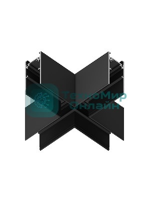GL3376 BK черный коннектор X-образный для накладного шинопровода 170*170*53.7