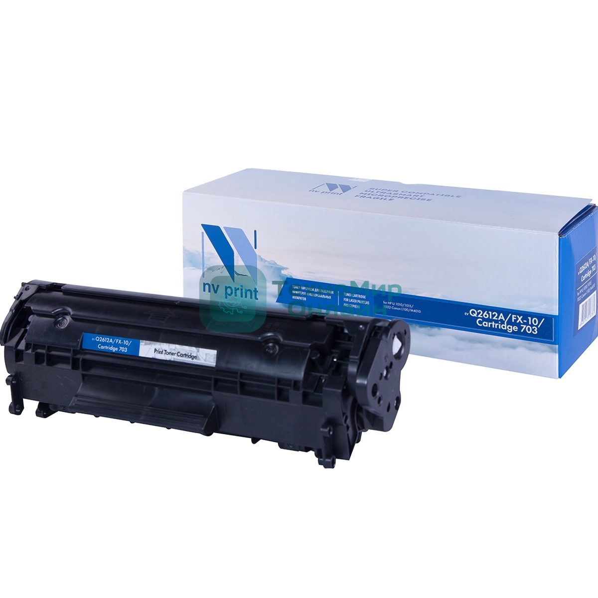 Картридж лазерный NVPrint совместимый HP Q2612A/FX-10/Can703 для HP LJ 1010/1015/1022 Canon L100/M4010/(2000k)