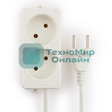 Сетевой фильтр Гарнизон EL-NL2-W-2, 2 розетки, допустимый ток 10А, длина 2 м.