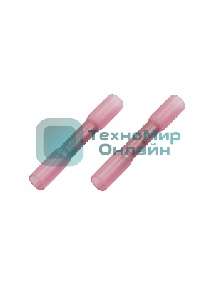 Соединительная гильза изолированная термоусаживаемая Rexant L-37 мм 0.5-1 мм² (ГСИ-т 1.0/ГСИ-т 0,5-1,0) красная