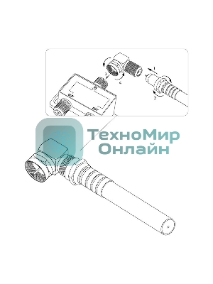 Переходник антенный Rexant (штекер F - гнездо F), угловой, (1шт.)