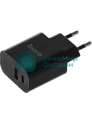 Сетевое зарядное устройство Buro BUWD1 3A PD+QC черный