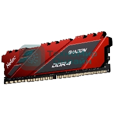 Оперативная память NETAC Shadow, DDR4, 8GB (1x8GB), 3600MHz, CL18, DIMM, с радиаторами, красный