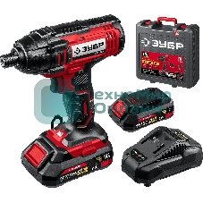 Винтоверт ЗУБР 18В, 2 АКБ (2Ач), в кейсе, ударный. ГВЛ-255-22