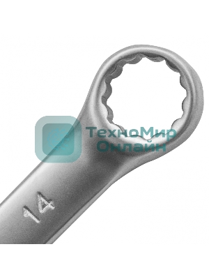 Ключ комбинированный Matrix, 14 мм, CrV, матовый хром